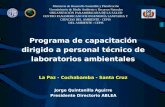 Programa de capacitación dirigido a personal técnico de laboratorios ambientales