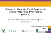 Proyecto Gestión Participativa de Áreas Naturales Protegidas (GPAN)