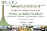 DEPARTAMENTO DE CIENCIAS ECONÓMICAS, ADMINISTRATIVAS Y DE COMERCIO CARRERA DE INGENIERÍA COMERCIAL