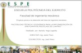 ESCUELA POLITÉCNICA DEL EJERCITO Facultad de ingeniería mecánica