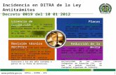 Incidencia en DITRA de la Ley Antitrámites  Decreto 0019 del 10 01 2012