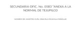 SECUNDARIA  OFIC . No. 0583 “ANEXA A LA NORMAL DE TEJUPILCO