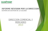 DIRECCION COMERCIAL Y MERCADEO 2013