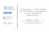 “Programas y Resultados de Eficiencia Energética en la República Dominicana”