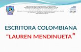 ESCRITORA COLOMBIANA  “LAUREN MENDINUETA ”