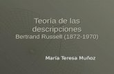 Teoría de las descripciones Bertrand Russell  (1872-1970)