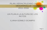 PLAN VERACRUZANO DE DESARROLLO 2011-2016