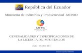 República del Ecuador Ministerio de Industrias y Productividad -MIPRO