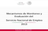Mecanismos de Monitoreo y  Evaluación del  Servicio  Nacional de  Empleo 2013