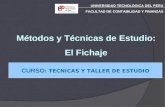 CURSO : TECNICAS Y TALLER DE ESTUDIO