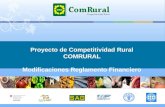 Proyecto de  C ompetitividad Rural COMRURAL Modificaciones Reglamento Financiero