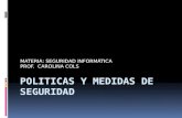 POLITICAS Y MEDIDAS DE SEGURIDAD