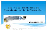 ISO / IEC 27031:2011 de Tecnología de la Información