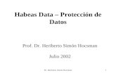 Habeas Data – Protección de Datos