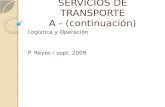 SERVICIOS DE TRANSPORTE A - (continuación)