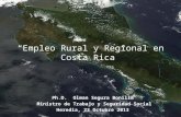 “Empleo Rural y Regional en Costa Rica”