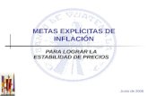 METAS EXPLÍCITAS DE INFLACIÓN