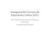 Inauguración Cursos de Educación Cívica 2011