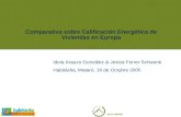 Comparativa sobre Calificación Energética de Viviendas en Europa