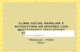 CLIMA SOCIAL FAMILIAR Y AUTOESTIMA EN JÓVENES CON NECESIDADES EDUCATIVAS ESPECIALES VISUALES