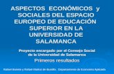 Proyecto encargado por el Consejo Social de la Universidad de Salamanca Primeros resultados