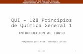 QUI – 108 Principios de Química General 1