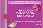 Modulo:  Psicologia Educativa