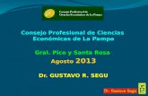 Consejo Profesional de Ciencias  Económicas de La Pampa Gral.  Pico y Santa Rosa  Agosto  2013