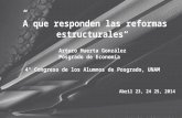 ”A que responden las reformas estructurales“ Arturo Huerta González Posgrado de Economía