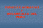 CIENCIAS AGRARIAS    Y    DESARROLLO DEL PERU