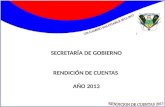 SECRETARÍA DE GOBIERNO RENDICIÓN DE CUENTAS  AÑO 2013