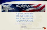 TLC DR-CAFTA Oportunidades DE NEGOCIOS  Para empresas  DOMINICANAS