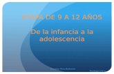 ETAPA DE 9 A 12 AÑOS  De la  infancia  a la  adolescencia
