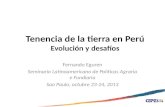 Tenencia de la tierra en Perú Evolución y desafíos