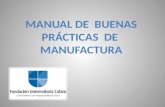 Manual de  buenas prácticas  de   manufactura
