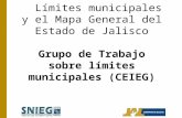 Límites municipales y el  Mapa  General del Estado de  Jalisco