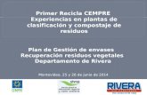 Plan de Gestión de envases  Recuperación residuos vegetales  Departamento de Rivera