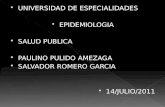 UNIVERSIDAD DE ESPECIALIDADES EPIDEMIOLOGIA SALUD PUBLICA PAULINO PULIDO AMEZAGA