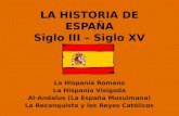 LA HISTORIA DE ESPAÑA Siglo  III –  Siglo  XV
