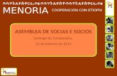 ASEMBLEA DE SOCIAS E SOCIOS Santiago de Compostela,  22 de febreiro de 2014