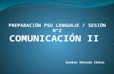 PREPARACIÓN PSU LENGUAJE / SESIÓN Nº2 COMUNICACIÓN II
