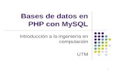 Bases de datos en PHP con MySQL