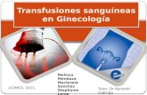 Transfusiones sanguíneas en Ginecología