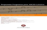 PROPUESTAS PROGRAMAS PARA AECID 2013/14