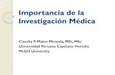 IMPORTANCIA DE LA INVESTIGACION MEDICA