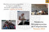 Memoria Microproyectos de Cooperación 2012