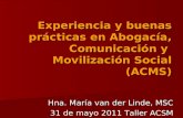 Experiencias y buenas practicas en ACMS.2