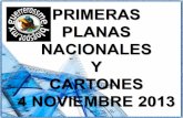 Primeras Planas Nacionales y Cartones 4 Noviembre 2013
