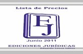 Ediciones Jurídicas - Lista Precios Junio 2011