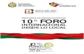 PROPUESTA ORGANIZACIÓN 10° FORO INTER DESDE LO LOCAL BOCA DEL RIO 2013